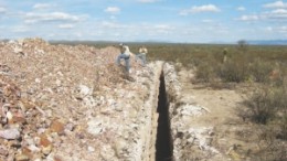 Trenching at Camino Rojo. Two sets of drilling results from the project boosted Canplats 55 or 22% over three days to close at $3.09.