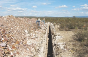 Trenching at Camino Rojo. Two sets of drilling results from the project boosted Canplats 55 or 22% over three days to close at $3.09.