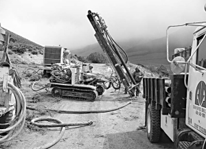 Drilling at Trigon Uranium's Marysvale project, in Utah.