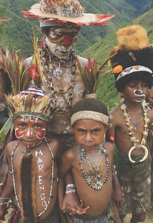 Members of the Megu Clan in Papua New Guinea celebrate with Marengo Mining at the company's Yandera copper-molybdenum project, located 95 km southwest of the seaport of Madang.