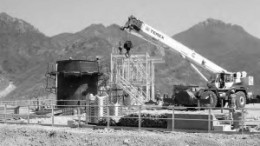 Construction at Coeur d'Alene Mines' Palmarejo project, in northwestern Mexico. The company has reported a significant increase in silver and gold reserves at Palmarejo in a feasibility study of the project.