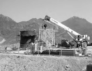 Construction at Coeur d'Alene Mines' Palmarejo project, in northwestern Mexico. The company has reported a significant increase in silver and gold reserves at Palmarejo in a feasibility study of the project.