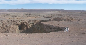 The Rosario pit in the foreground and the Madrugador pit in the background, at Apoquindo Minerals' Apoquindo copper oxide project, in Chile's Antofagasta region.