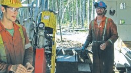 Drillers cut a deep hole on Linear Metals' KM61 moly project in northwestern Ontario. The mineralized zone has a 1.5-km strike length, a 325-metre width, and typical thicknesses of 100 to 300 metres.