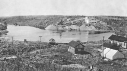 A historical view of Queenston Mining's Upper Beaver mine, in Ontario's Kirland Lake camp. Queenston has released an indicated resource totalling 375,000 oz. gold at the past-producer, which turned out 140,000 oz. gold and 11.9 million lbs. copper over 50 years off and on before closing in 1972.