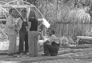 Geologists and drillers inspect core samples at Empire Mining's Bursa property, 120 km south of Istanbul, in Turkey. The company recently hit long, near-surface, copper-gold-molybdenum intercepts in five of the six holes drilled at the Karapinar target at Bursa.