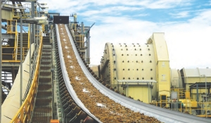 The conveyor and mill at Barrick Gold's North Mara mine in Tanzania. In mid-December, about 3,000 villagers overwhelmed security at the operation, and caused roughly US$7 million worth of damage to equipment.