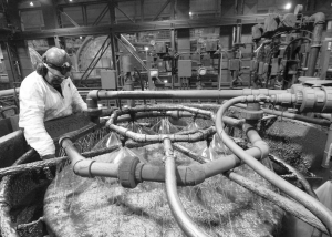 Flotation operations at Thompson Creek Metals' Thompson Creek molybdenum mine, near Chalis, Idaho. The company plans to shut down mining there for a month this summer in light of low moly prices.