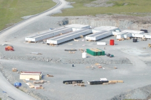 The Doris camp under construction at Newmont Mining's Hope Bay gold project in Nunavut.