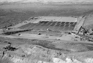 Preparing the leach pad at Atna Resources' Briggs gold mine in Inyo Cty., Calif. The mine, which began production under Canyon Resources in 1996, has been offline since 2004.