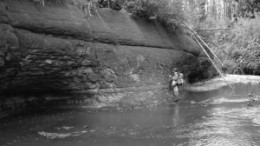 Ooidal ironstone in the Bad Heart Formation along the Rambling River, northwestern Alberta.