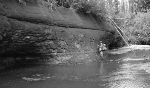 Ooidal ironstone in the Bad Heart Formation along the Rambling River, northwestern Alberta.