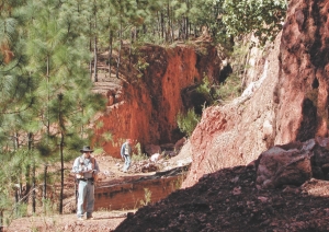 Sampling at Paramount Gold and Silver's San Miguel gold-silver project in Chihuahua state, Mexico.