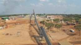 Stockpiling ore at First Quantum Minerals' Frontier copper mine in the Democratic Republic of the Congo. Full production at the project helped boost the company's output 31% from last years' fourth quarter.