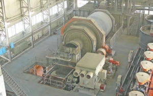 The semi-autogenus grinding mill at Eldorado Gold's Tanjianshan gold mine, in western China's Qinghai province.