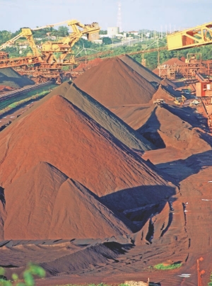 The stockage yard at Vale's Carajas iron mine, in Para state, Brazil. Vale controls 36% of the world's seaborne iron ore market.