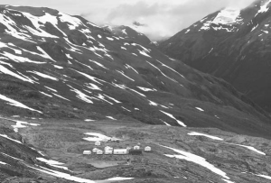 Silver Standard Resources' Snowfield gold project, located 40 km north of Stewart, B. C.