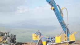 Drilling at Lydian International's Amulsar gold project in central Armenia.