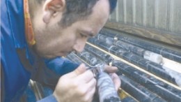 Inspecting core samples at Aurizon Mine's Casa Berardi gold mine, in northwestern Quebec. The company has recently drilled some high-grade intercepts, including 4 metres of 18.9 grams gold per tonne.