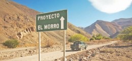 The road to Xstrata's 70%-owned El Morro copper-gold project in northern Chile. New Gold holds a 30% stake in the project.