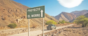 The road to Xstrata's 70%-owned El Morro copper-gold project in northern Chile. New Gold holds a 30% stake in the project.