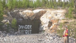 Tyhee Development's chief exploration geologist, Val Pratico, stands before the portal to the now-flooded Nicholas decline, at the Yellowknife gold project, in the Northwest Territories.