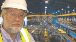 Pedro Martinez Recio, process supervisor at Iberian Minerals' Aguas Tenidas mine in Spain, stands above the ever-improving polymetallic circuit.