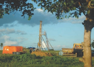 Drilling at Aura Minerals' Arapiraca gold project in Brazil.