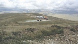 The camp at Lydian International's Amulsar gold project in Armenia.