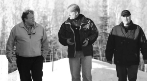 The Northern Miner's Mining Persons of the Year for 2009, from left: Sean Roosen, Osisko Mining's president and CEO; John Burzynski, vice-president of corporate development; and Robert Wares, executive vice-president and COO.