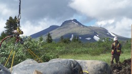 Project geologist Lee Ferreira oversees mobilization of fuel to teh Red Chris proejct in B.C. Credit: Imperial Metals.