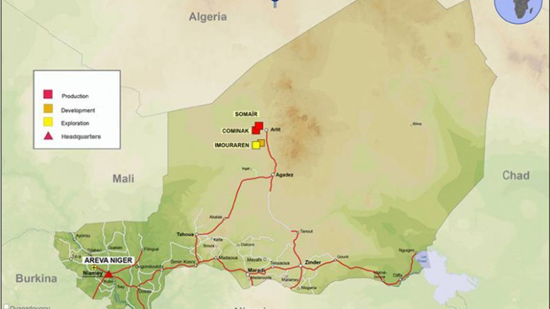 Areva's assets in Niger. Credit: Areva