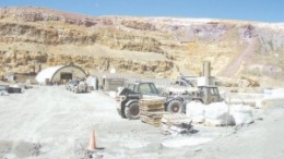 Mine development at Great Basin Gold's Hollister gold mine in Nevada.