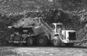 Moving earth at Agnico-Eagle Mines' Meadowbank gold mine in Nunavut.