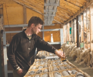 Imperial Metals geologist Lee Ferriera working with core at the Red Chris copper-gold project, in B.C.