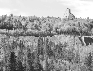 A view of the Caribou zinc-lead-copper-silver mine, in the Bathurst mining camp.