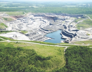 The National Gypsum Co.'s gypsum quarry in East Milford, N.S.