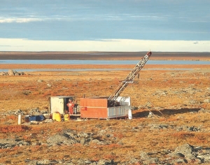 Drilling at Comaplex Minerals' Meliadine gold project near Rankin Inlet, Nunavut. The project is at the centre of Agnico-Eagle Mines' proposed acquisition of Comaplex.