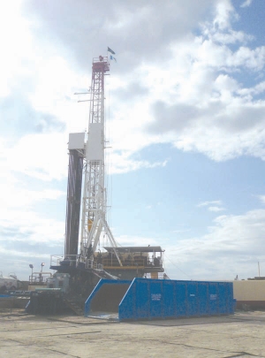 Drilling at Potash One's Legacy Potash solution mine in southern Saskatchewan. The company is taking advantage of the economic slowdown by purchasing long lead time equipment.