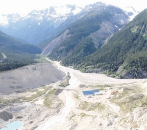 Flying over Romios Gold Resources' remote Trek project, near the Galore Creek copper-gold project in northwestern British Columbia.