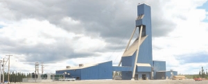 The headframe at Aurizon Mines' Casa Berardi gold project in Quebec.