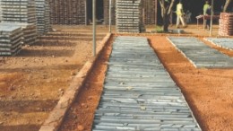 Drill results displayed at Semafo's base camp at the Mana gold mine in Burkina Faso.