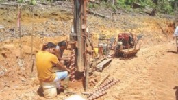 Prospectors at Sandspring Resources' Toroparu gold-copper deposit in Guyana.