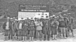 Workers at Greystar Resource's Angostura gold-silver project in Colombia.