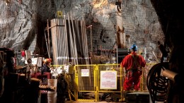 Underground at North American Palladium's Lac Des Iles palladium mine in Ontario. Credit: North American Palladium