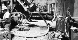 A worker tends to drilling equipment at Klondex Mines' Fire Creek project.