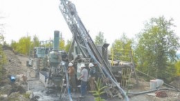 Drillers in action at Harry Winston Diamond's Diavik diamond project, 300km northeast of Yellowknife, NWT.