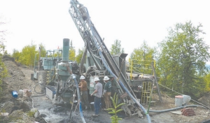 Drillers in action at Harry Winston Diamond's Diavik diamond project, 300km northeast of Yellowknife, NWT.