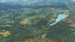 An aerial view of Rio Novo Gold's Almas project in Tocantins state, Brazil.