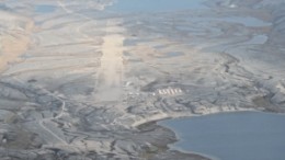 The camp and airstrip at Baffinland Iron Mines' Mary River iron ore project on Baffin Island, Nunavut.